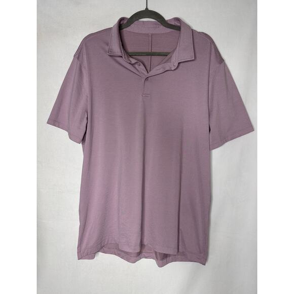 Lululemon Mens Evolution Short Sleeve Polo Dusky Lavender Purple Golf Athletic - Picture 1 of 4
